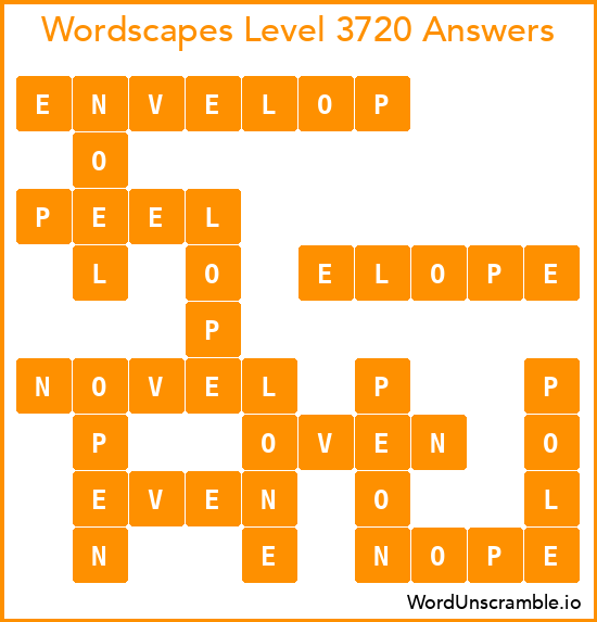 Wordscapes Level 3720 Answers