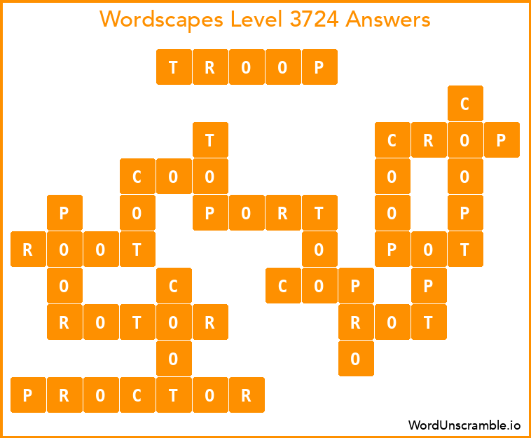 Wordscapes Level 3724 Answers