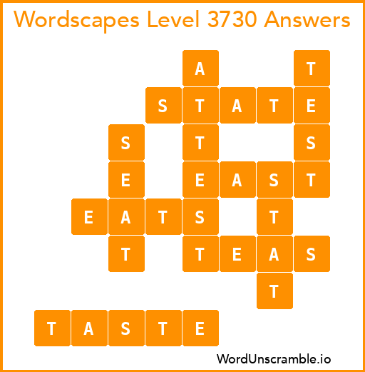 Wordscapes Level 3730 Answers