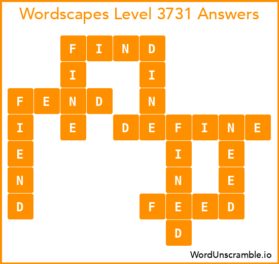 Wordscapes Level 3731 Answers