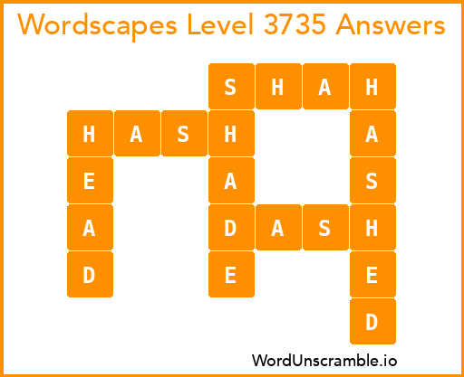 Wordscapes Level 3735 Answers