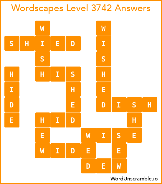 Wordscapes Level 3742 Answers