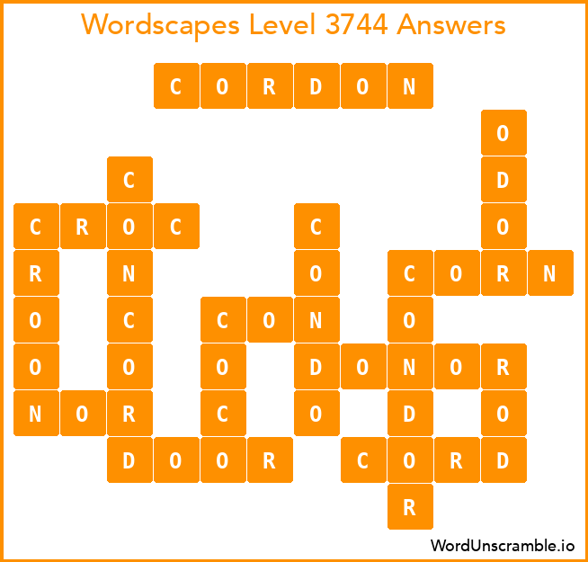 Wordscapes Level 3744 Answers