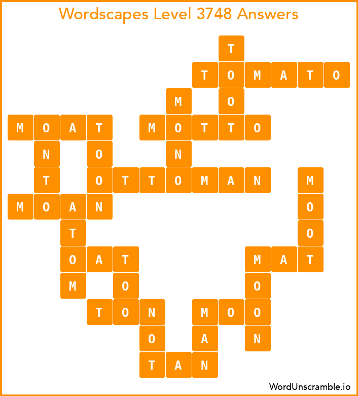 Wordscapes Level 3748 Answers