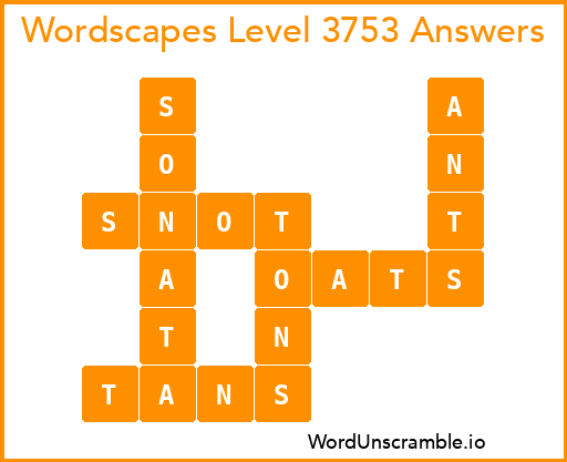 Wordscapes Level 3753 Answers