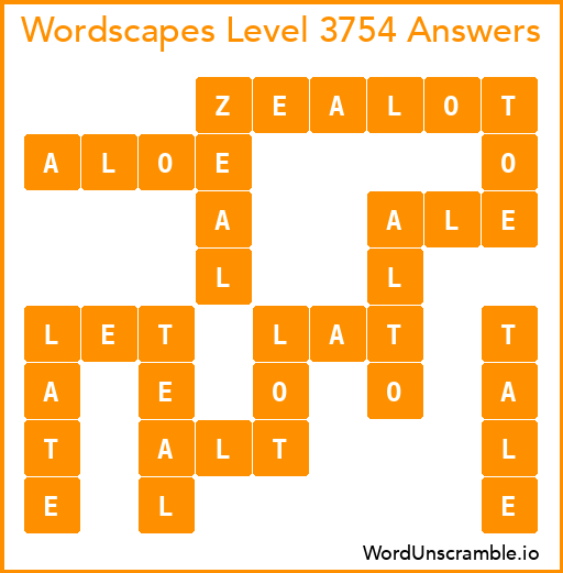 Wordscapes Level 3754 Answers