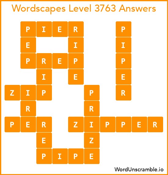 Wordscapes Level 3763 Answers