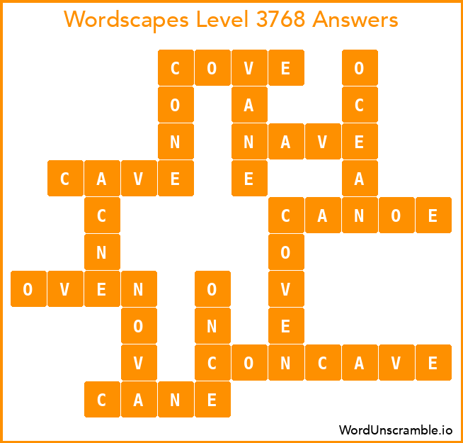 Wordscapes Level 3768 Answers