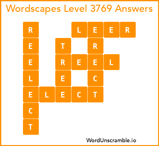 Wordscapes Level 3769 Answers