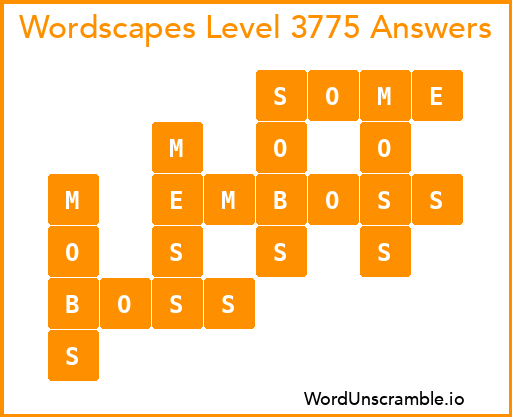 Wordscapes Level 3775 Answers
