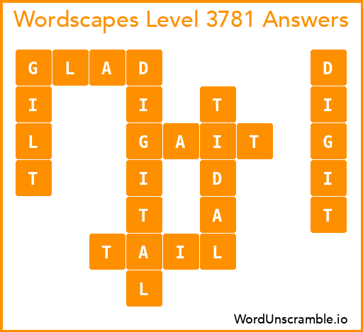 Wordscapes Level 3781 Answers