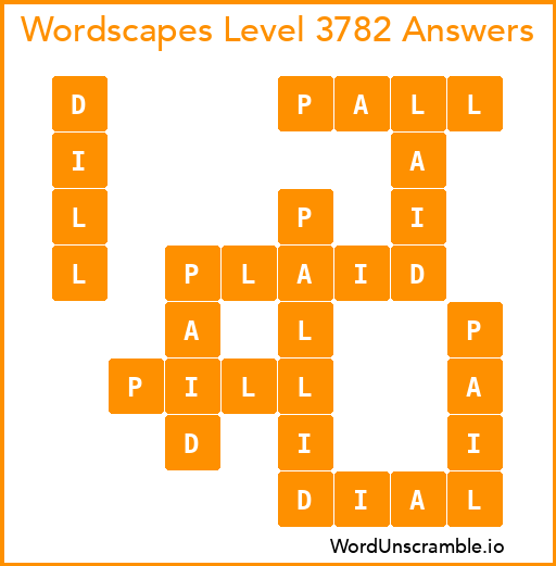 Wordscapes Level 3782 Answers