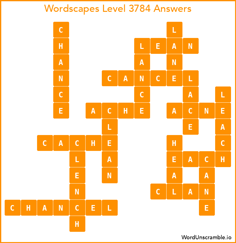 Wordscapes Level 3784 Answers