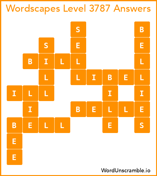 Wordscapes Level 3787 Answers