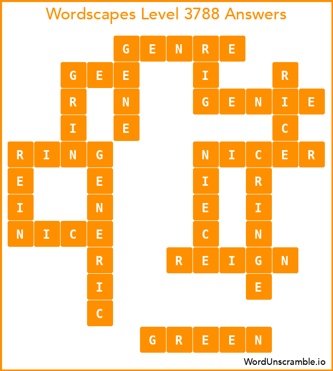 Wordscapes Level 3788 Answers