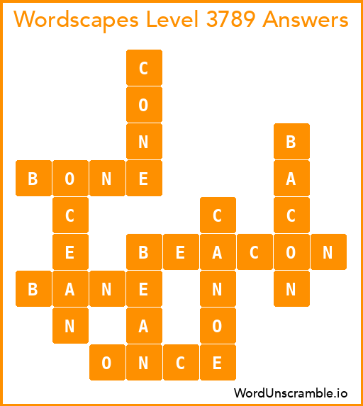 Wordscapes Level 3789 Answers