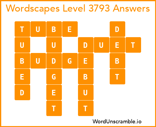 Wordscapes Level 3793 Answers