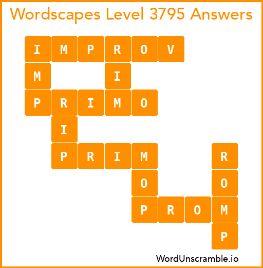 Wordscapes Level 3795 Answers