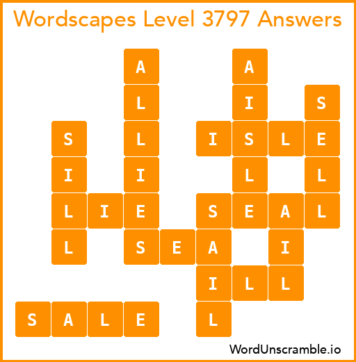 Wordscapes Level 3797 Answers