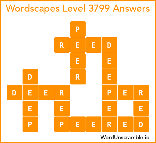 Wordscapes Level 3799 Answers