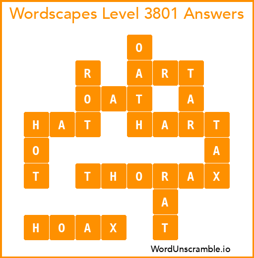 Wordscapes Level 3801 Answers