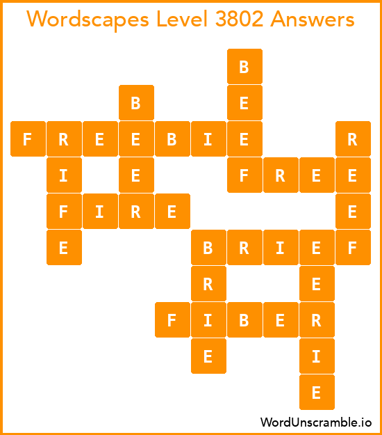 Wordscapes Level 3802 Answers