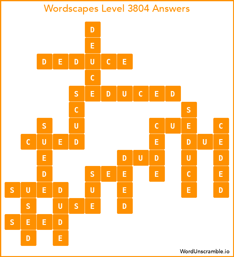 Wordscapes Level 3804 Answers