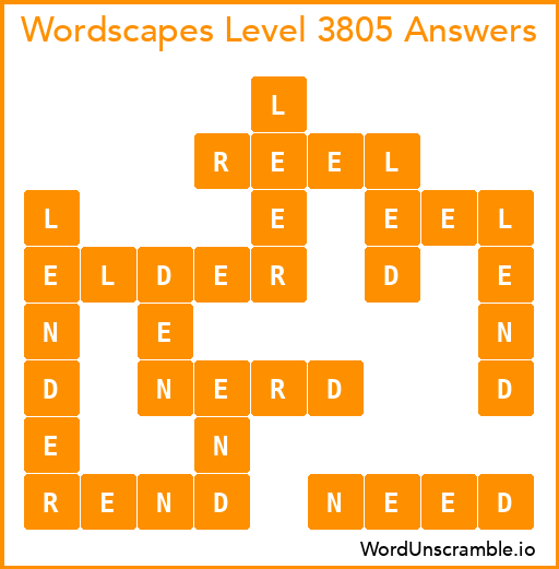 Wordscapes Level 3805 Answers