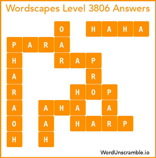 Wordscapes Level 3806 Answers