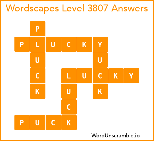 Wordscapes Level 3807 Answers