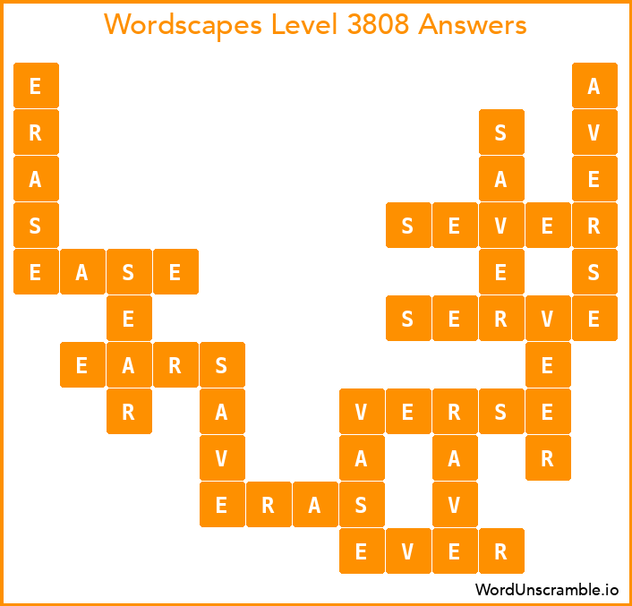 Wordscapes Level 3808 Answers