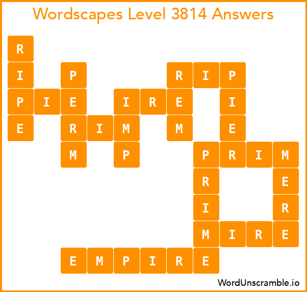 Wordscapes Level 3814 Answers