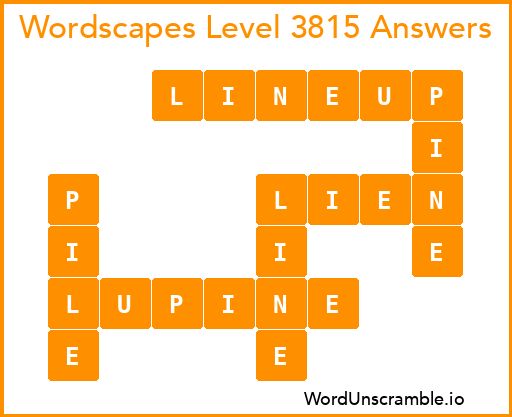 Wordscapes Level 3815 Answers