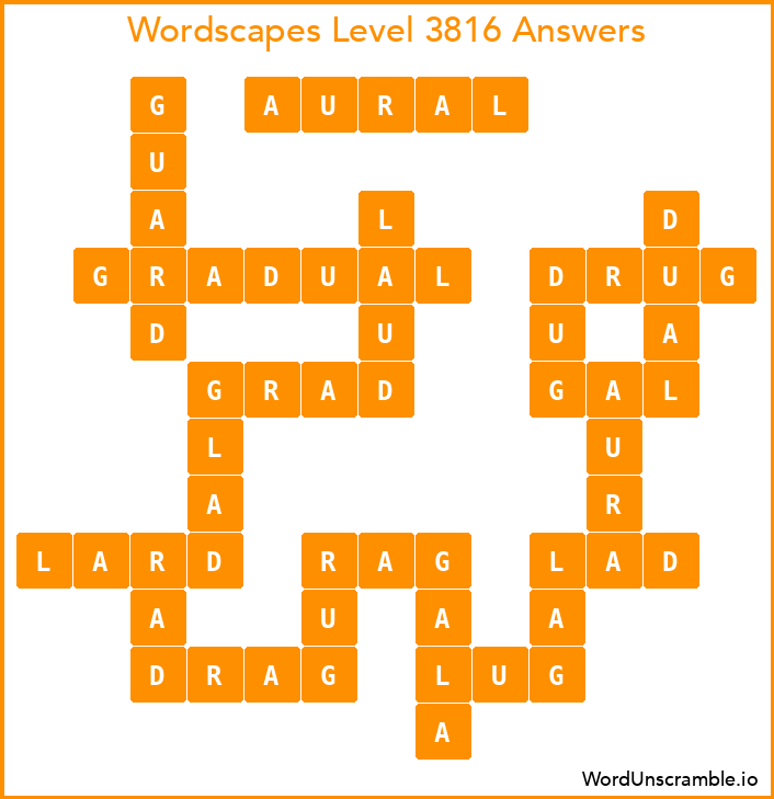 Wordscapes Level 3816 Answers