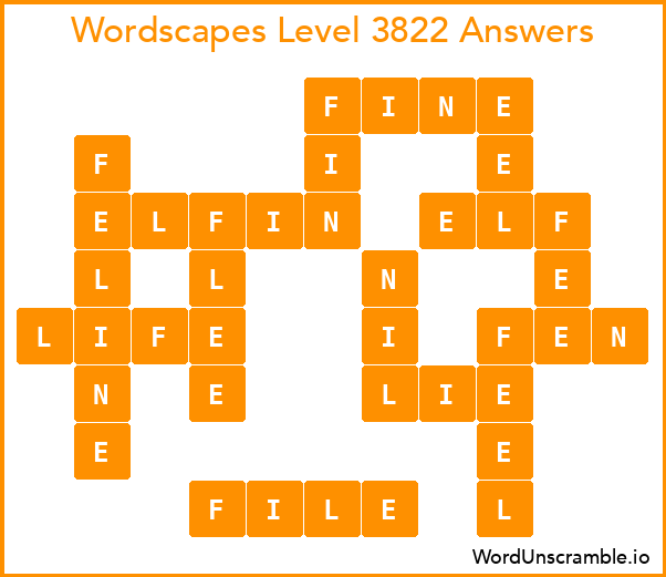 Wordscapes Level 3822 Answers