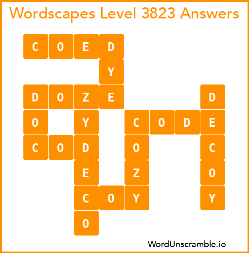 Wordscapes Level 3823 Answers