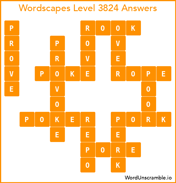 Wordscapes Level 3824 Answers