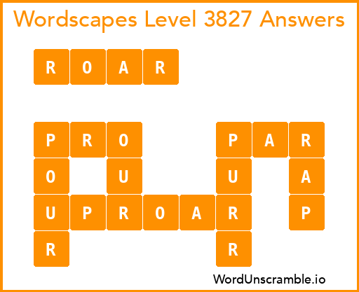 Wordscapes Level 3827 Answers