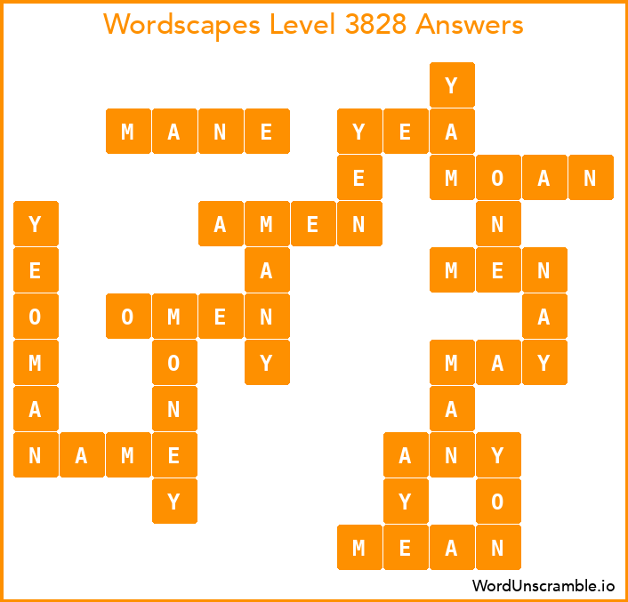 Wordscapes Level 3828 Answers