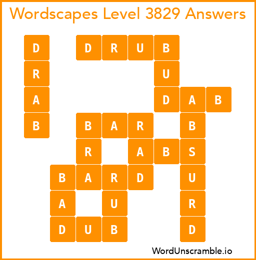 Wordscapes Level 3829 Answers