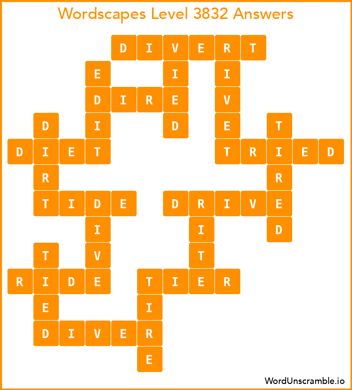 Wordscapes Level 3832 Answers