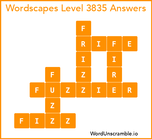 Wordscapes Level 3835 Answers