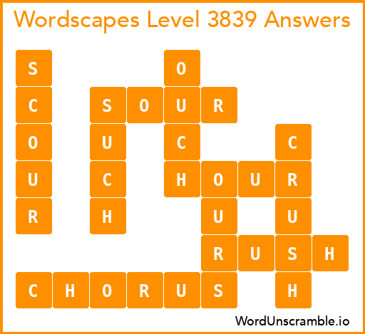 Wordscapes Level 3839 Answers