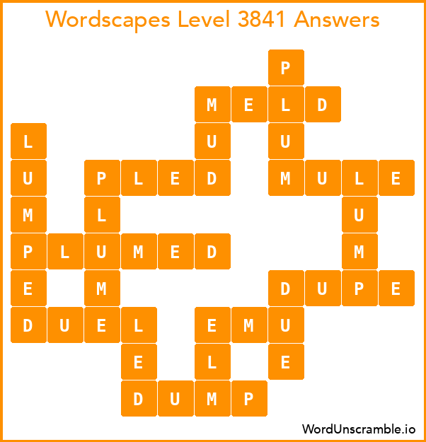Wordscapes Level 3841 Answers