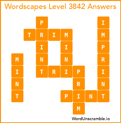 Wordscapes Level 3842 Answers