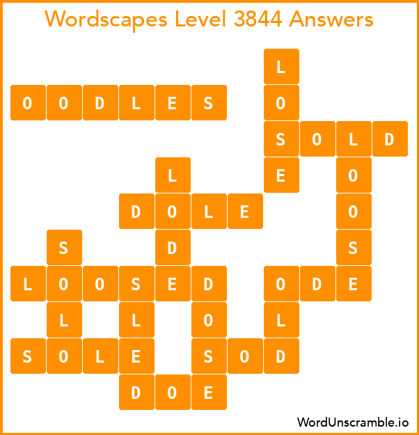 Wordscapes Level 3844 Answers