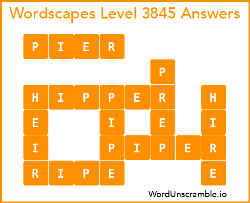 Wordscapes Level 3845 Answers