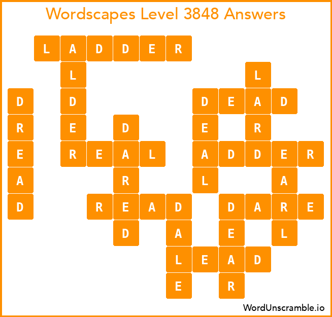 Wordscapes Level 3848 Answers