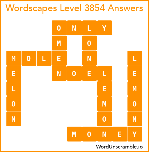 Wordscapes Level 3854 Answers