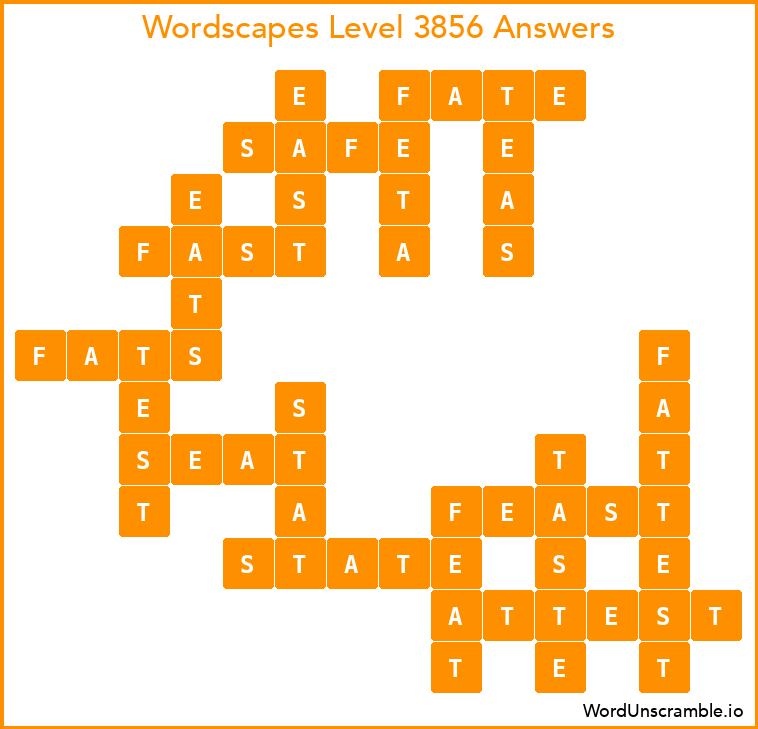 Wordscapes Level 3856 Answers